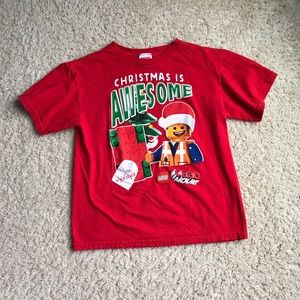 ❄️ Boys Red Lego Christmas Shirt